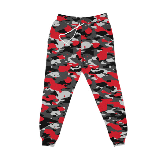 Camo Print Black and Red Jogger