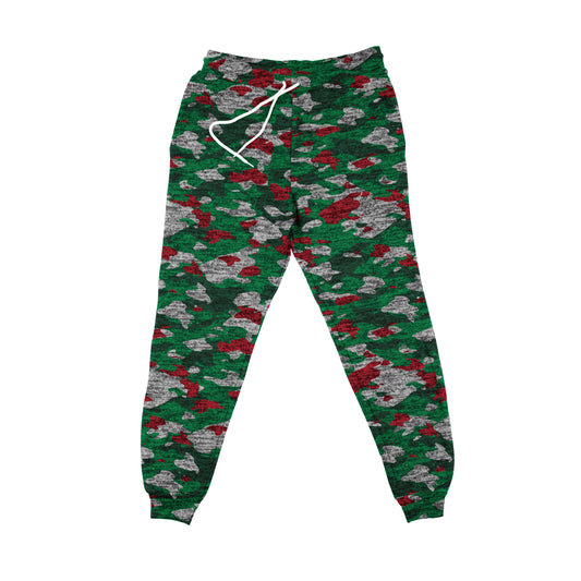 Camo Print Green Red and Gray Heather Jogger