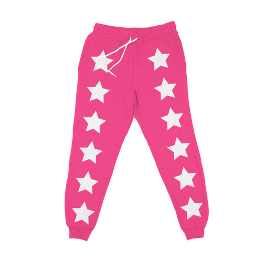 Stars Pink and White Jogger