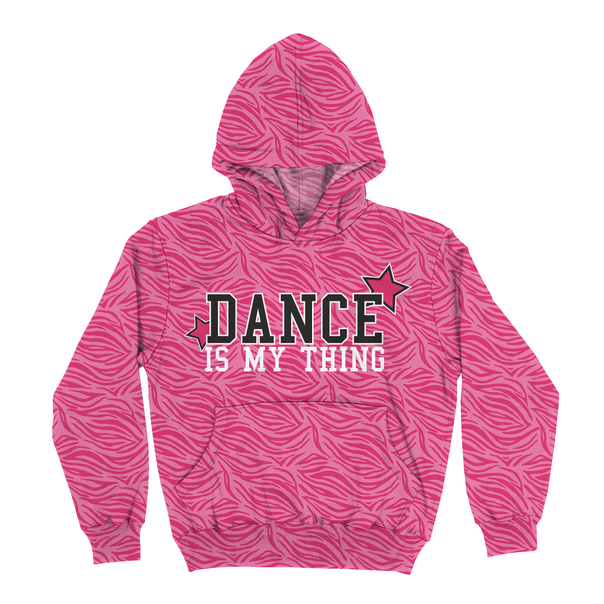 Animal Print Dance Is My Thing Pink Heavy Weight Performance 4-way Stretch Hoodie
