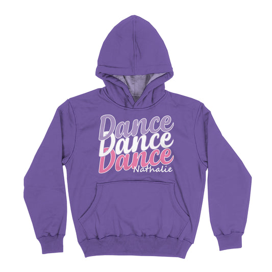 Dance Personalized Name Purple Heavy Weight Performance 4-way Stretch Hoodie