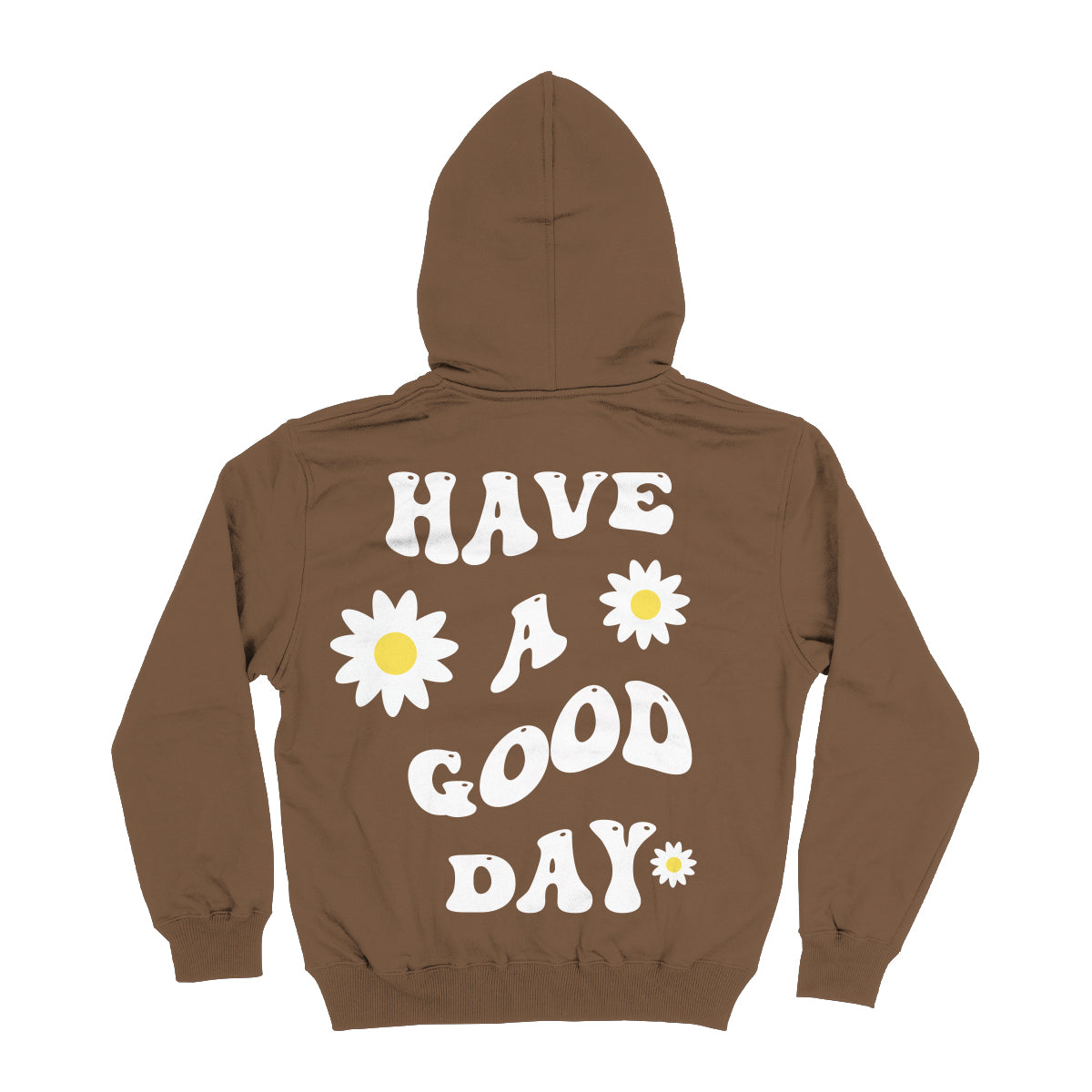 Have a Good Day Personalized Monogram Brown Heavy Weight Performance 4-way Stretch Hoodie - Wimziy&Co.