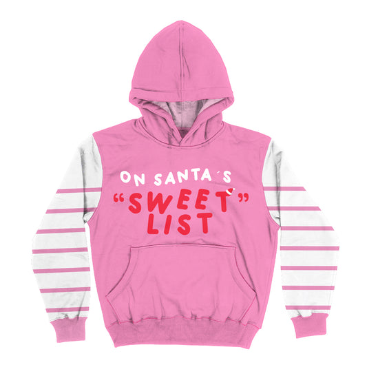 Sweet List Pink Heavy Weight Performance 4-way Stretch Hoodie
