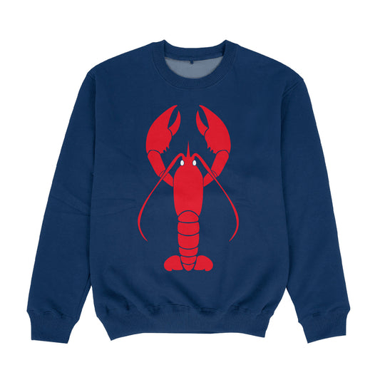 Lobster Navy and Red Crewneck Sweatshirt