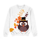 Owl White Crewneck Sweatshirt