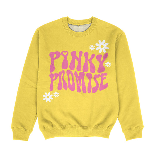 Pinky Promise Yellow Crewneck Sweatshirt