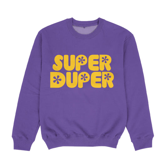 Super Duper Purple Crewneck Sweatshirt