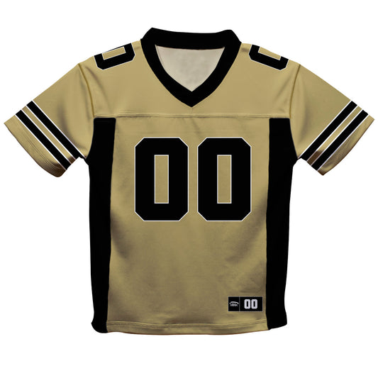 Personalized Name and Number Gold and Black Fashion Football T-Shirt