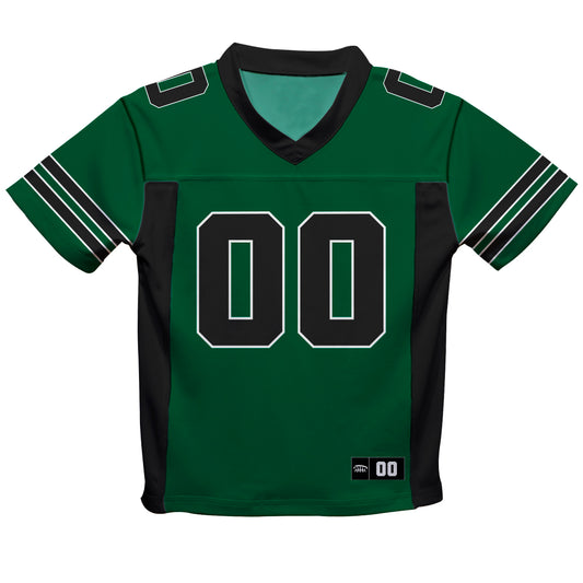 Personalized Name and Number Green and Black Fashion Football T-Shirt