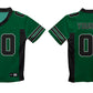 Personalized Name and Number Green and Black Fashion Football T-Shirt - Wimziy&Co.
