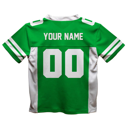 Personalized Name and Number Kelly Green and White Fashion Football T-Shirt V2 - Wimziy&Co.