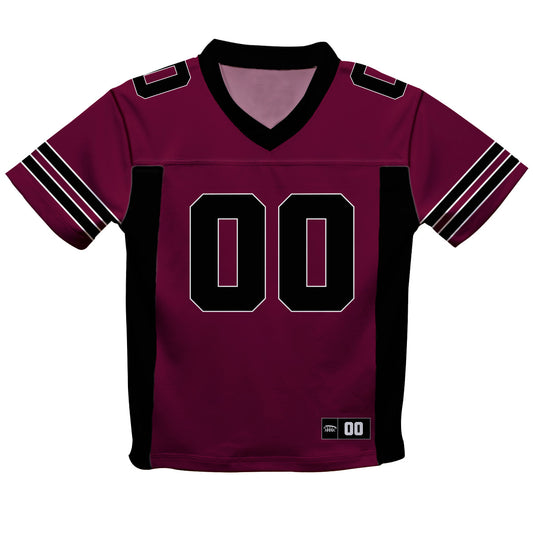 Personalized Name and Number Maroon and Black Fashion Football T-Shirt