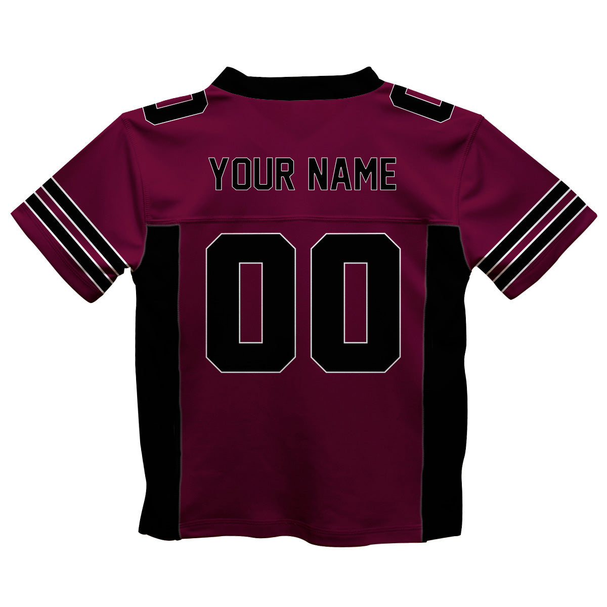 Personalized Name and Number Maroon and Black Fashion Football T-Shirt - Wimziy&Co.