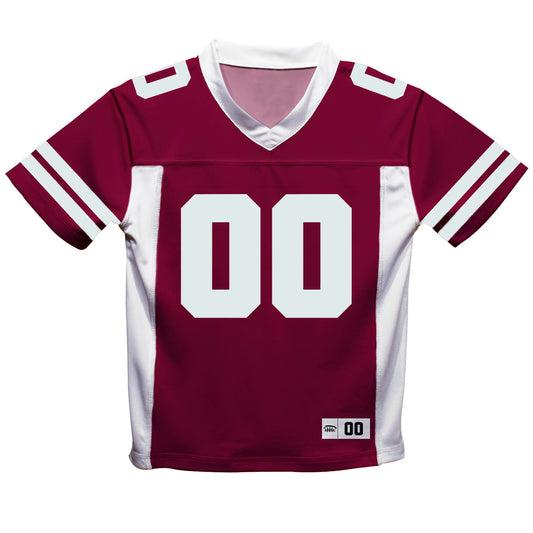 Personalized Name and Number Maroon and White Fashion Football T-Shirt