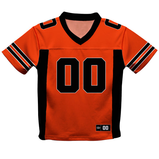 Personalized Name and Number Orange and Black Fashion Football T-Shirt