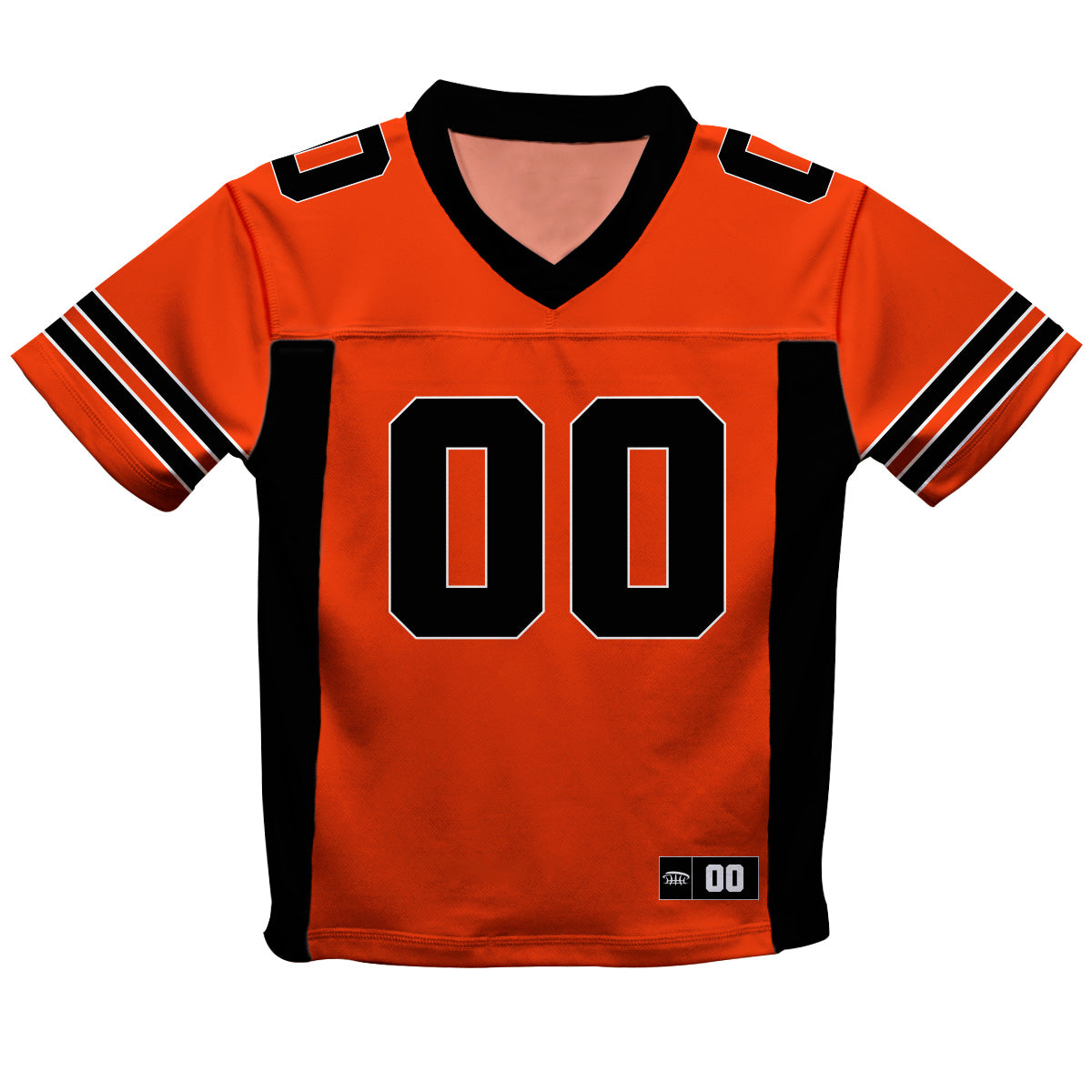 Personalized Name and Number Orange and Black Fashion Football T-Shirt