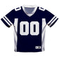 Personalized Name and Number Purple and White Fashion Football T-Shirt