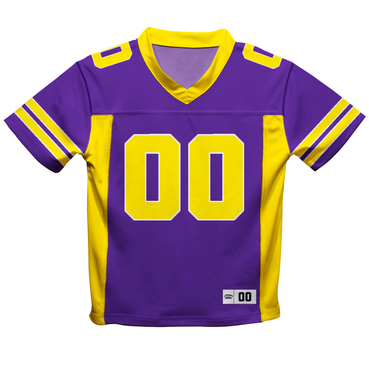 Personalized Name and Number Purple and Yellow Fashion Football T-Shirt
