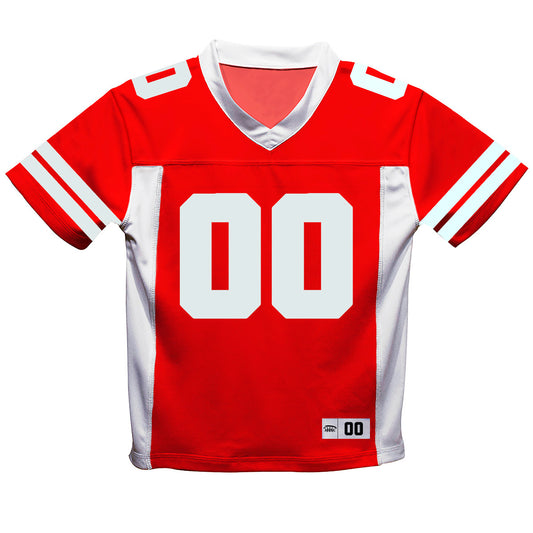 Personalized Name and Number Red and White Fashion Football T-Shirt