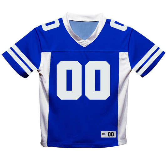 Personalized Name and Number Royal and White Fashion Football T-Shirt