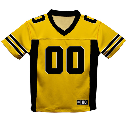 Personalized Name and Number Yellow and Black Fashion Football T-Shirt