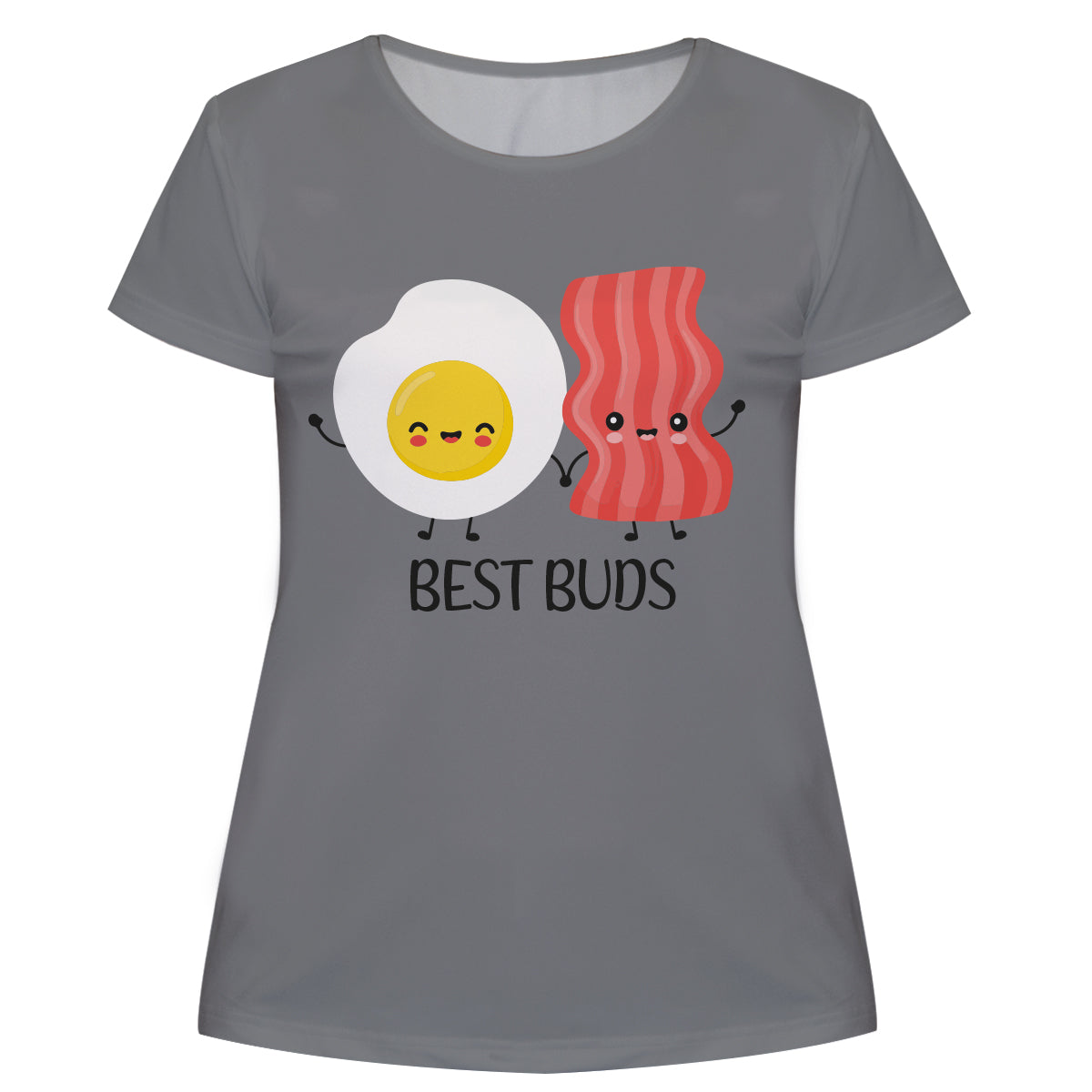 Best Buds Egg Gray Short Sleeve Tee Shirt