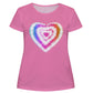 Heart Pink Short Sleeve Tee Shirt
