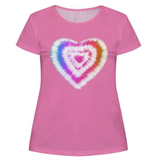 Heart Pink Short Sleeve Tee Shirt