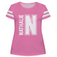 Personalized Initial and Name Pink Short Sleeve Tee Shirt