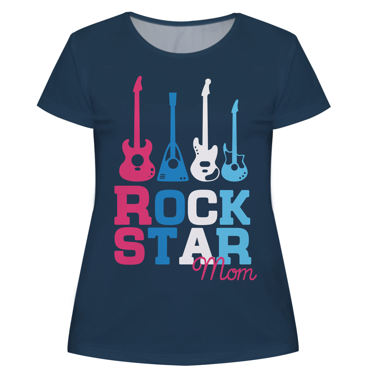 Rock Star Mom Navy Short Sleeve Tee Shirt