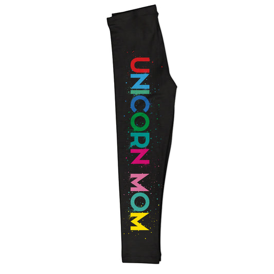 Colored Be A Unicorn Black Red Leggings