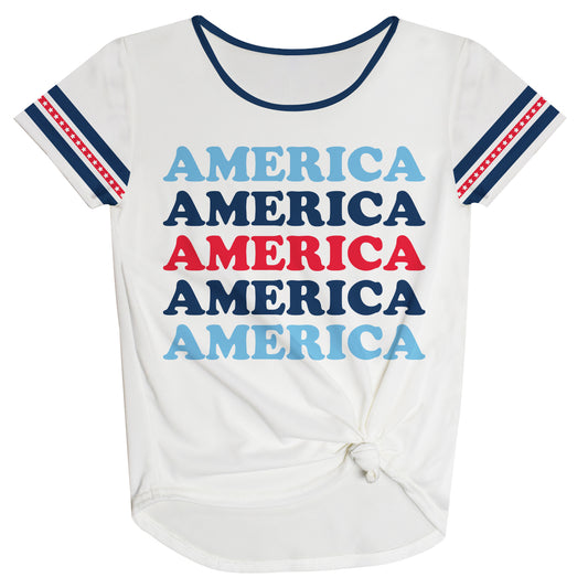 Americana White Knot Top - Wimziy&Co.