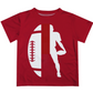 Football Player Your Name Red Short Sleeve Tee Shirt - Wimziy&Co.