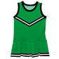 Green Black Sleeveless Cheerleader Dress