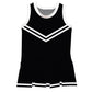 Black White Sleeveless Cheerleader Dress