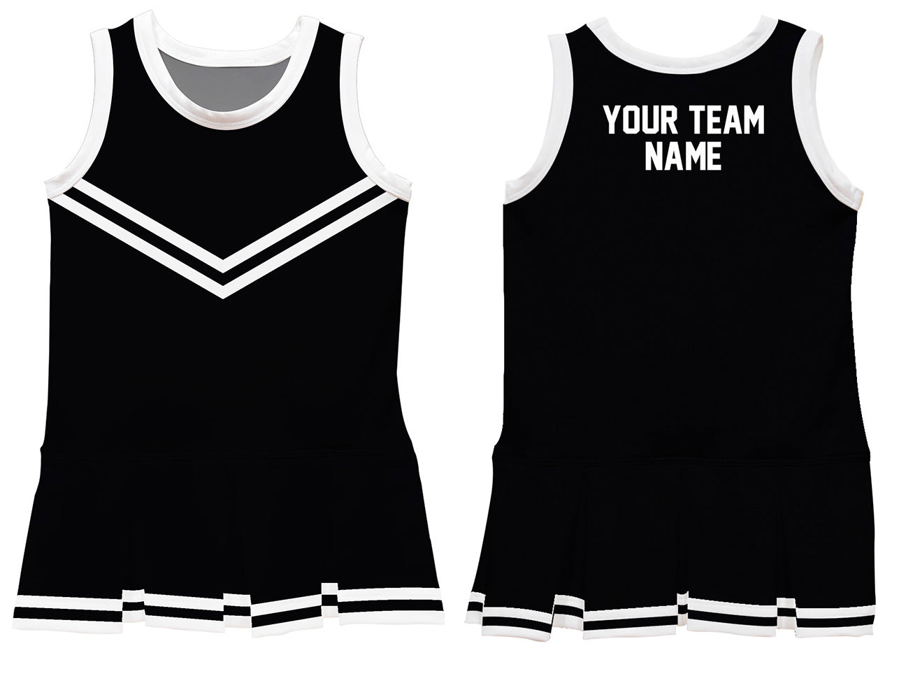Black White Sleeveless Cheerleader Dress - Wimziy&Co.