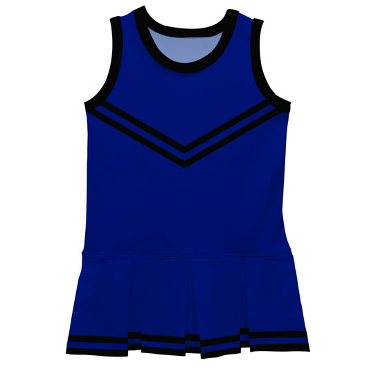 Blue Black Sleeveless Cheerleader Dress