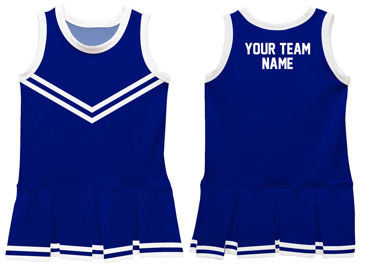 Navy & White Sleeveless Cheerleader Dress - Wimziy&Co.