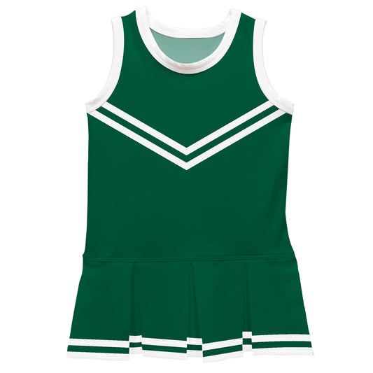 Green White Sleeveless Cheerleader Dress