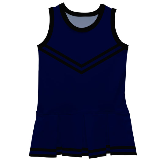 Navy Black Sleeveless Cheerleader Dress