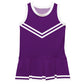 Purple White Sleeveless Cheerleader Dress