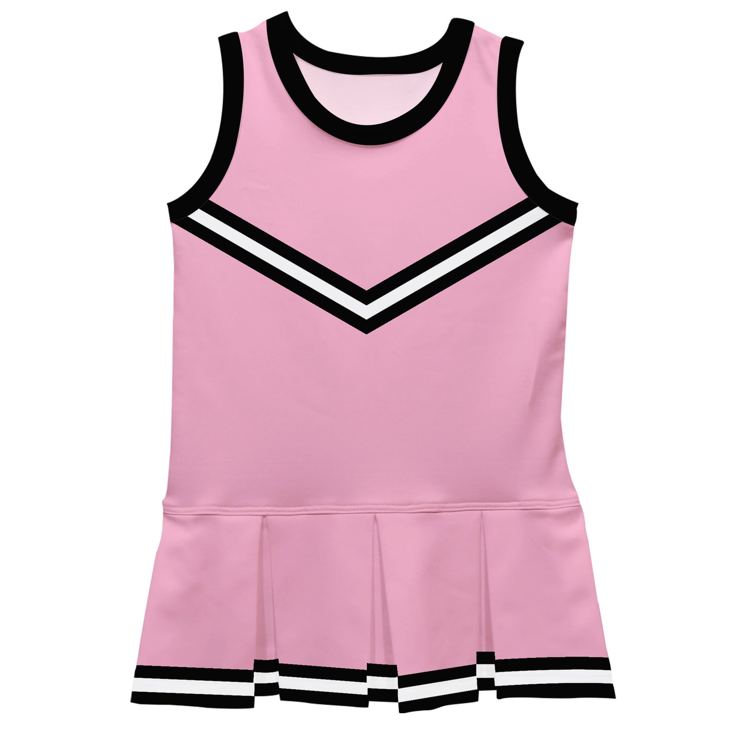 Pink Black White Sleeveless Cheerleader Dress