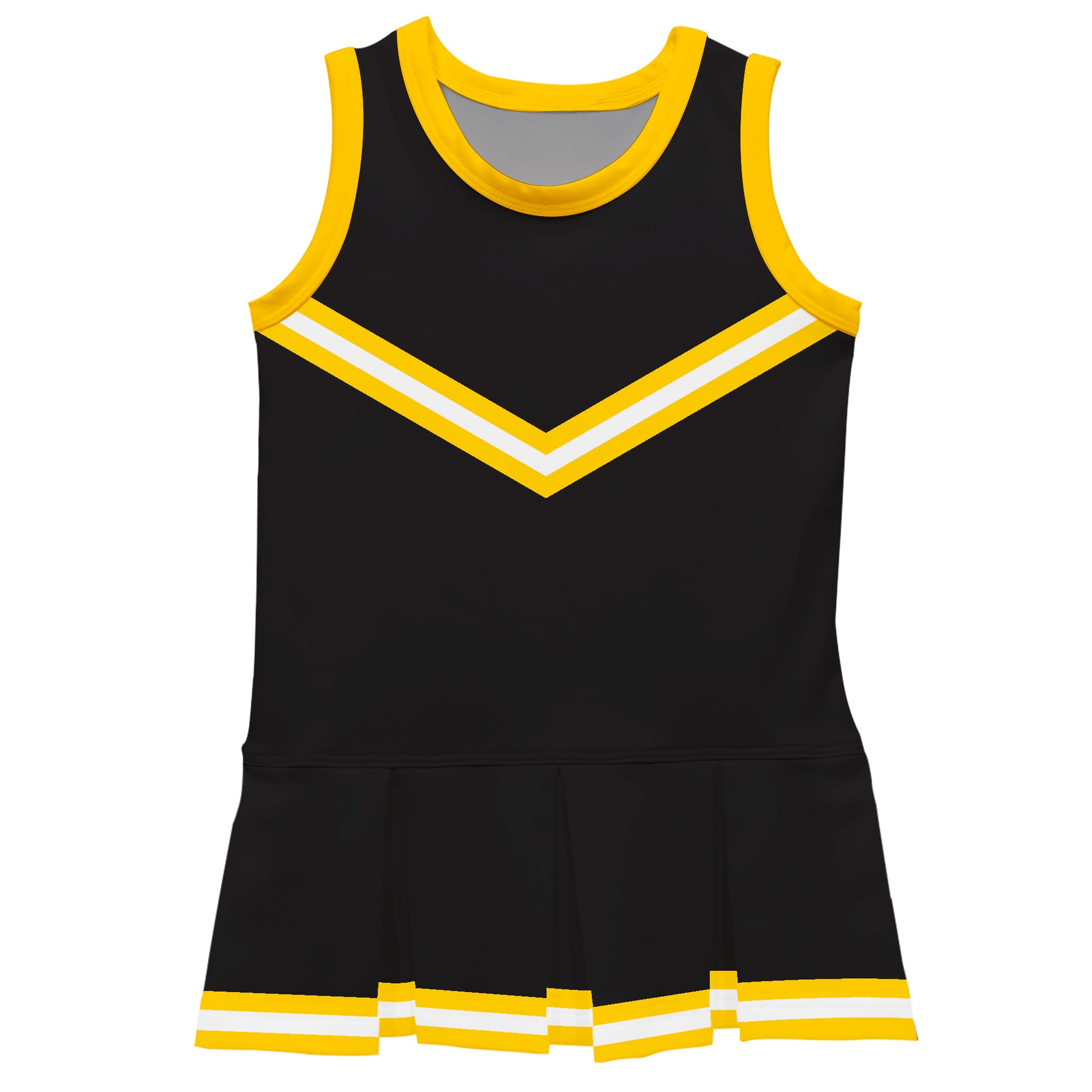Black Yellow Sleeveless Cheerleader Dress