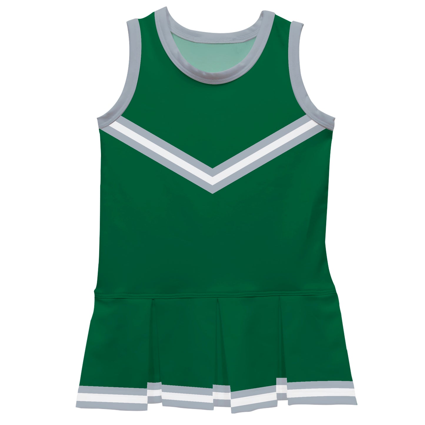 Green Gray Sleeveless Cheerleader Dress V2