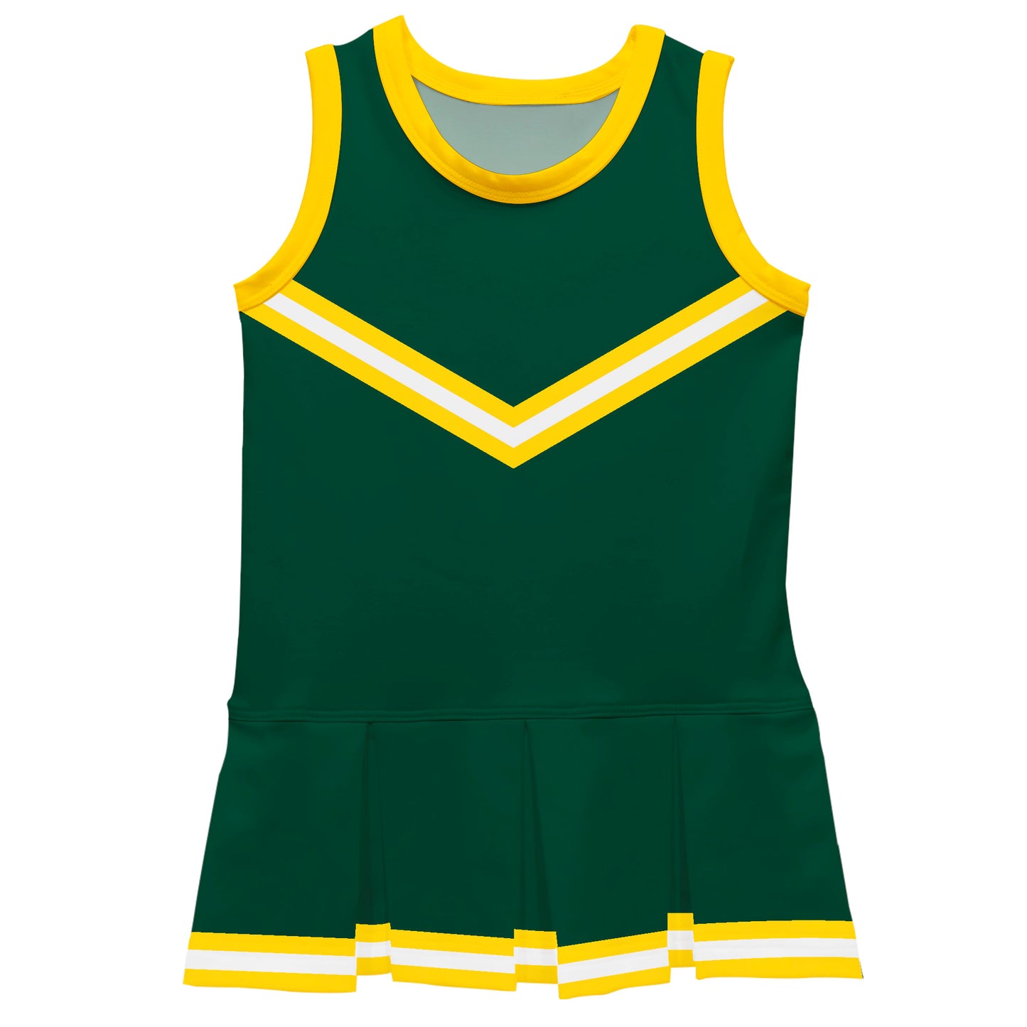 Green Yellow Sleeveless Cheerleader Dress