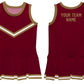 Maroon Gold Sleeveless Cheerleader Dress V2 - Wimziy&Co.