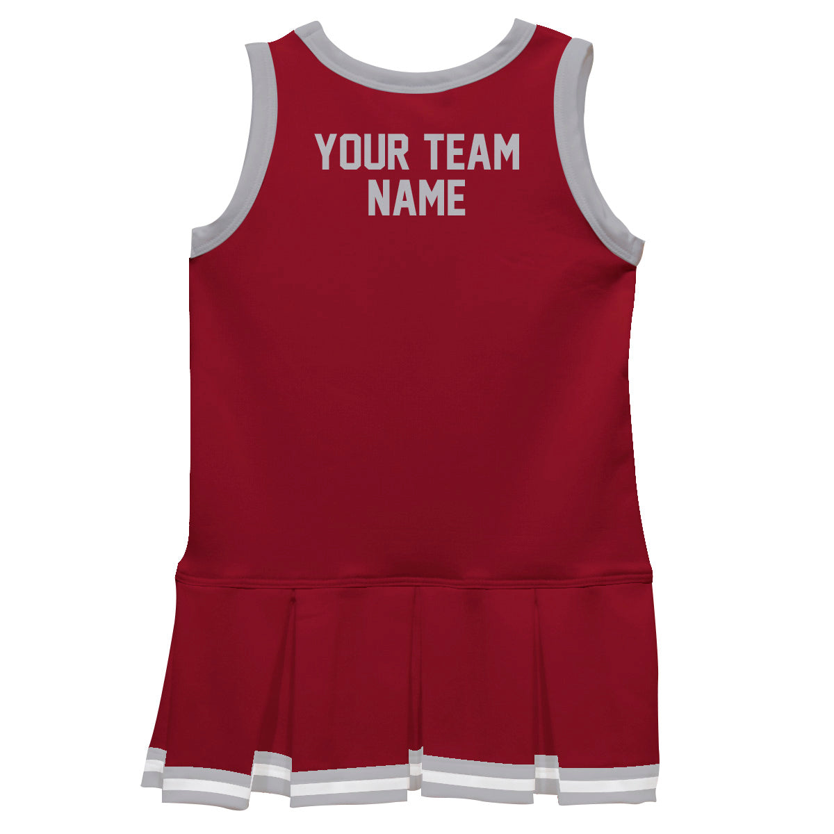 Maroon Gray Sleeveless Cheerleader Dress - Wimziy&Co.