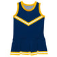 Navy Yellow Sleeveless Cheerleader Dress