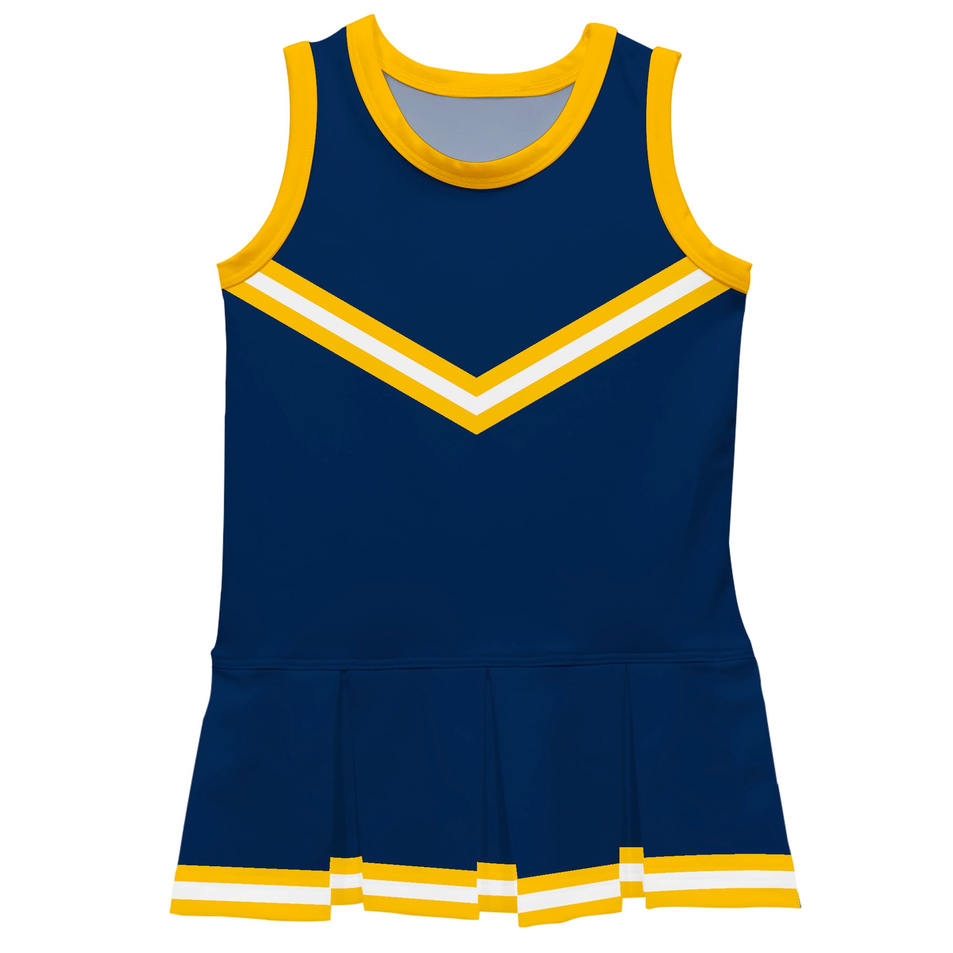 Navy Yellow Sleeveless Cheerleader Dress