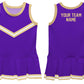 Purple Gold Sleeveless Gril Cheerleader Dress V2 - Wimziy&Co.